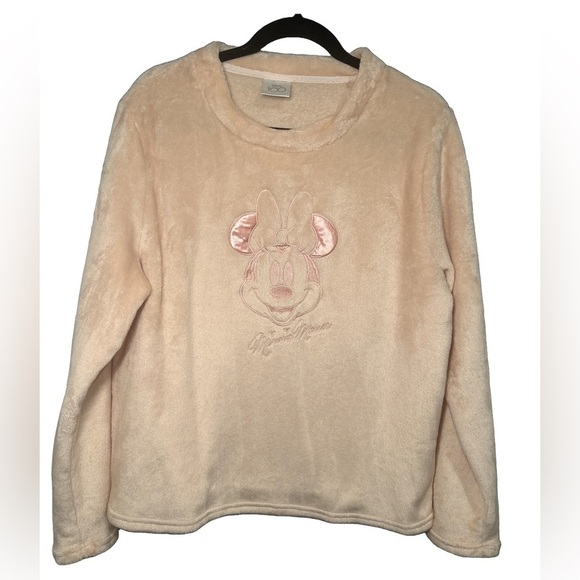 DISNEY Size XL Light Pink Embroidered Plush Sleep Top - Picture 1 of 6